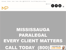 Tablet Screenshot of mississaugaparalegal.ca